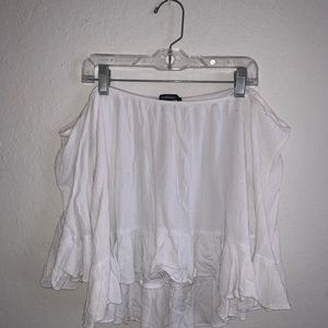 White off the shoulder flowy top